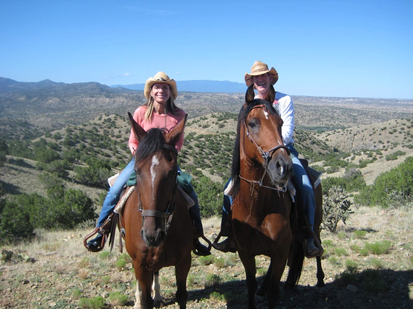 Horseback riding outdoors