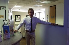 Dr. Howard in the office